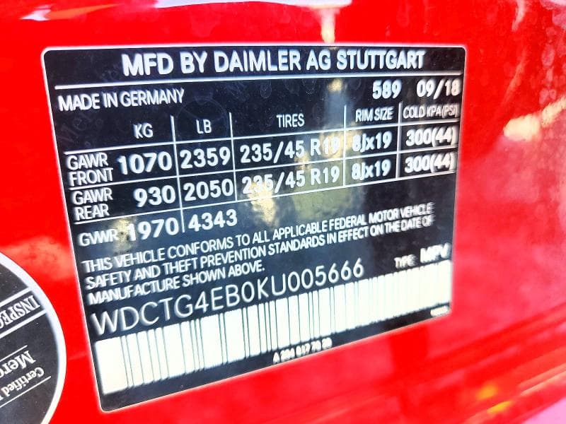 2019 MERCEDES-BENZ GLA 250 13