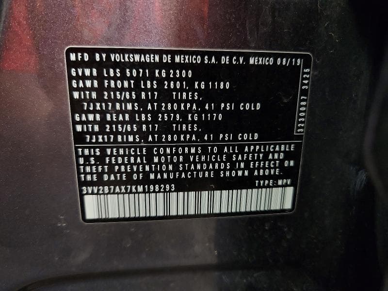 2019 VOLKSWAGEN TIGUAN SE 13