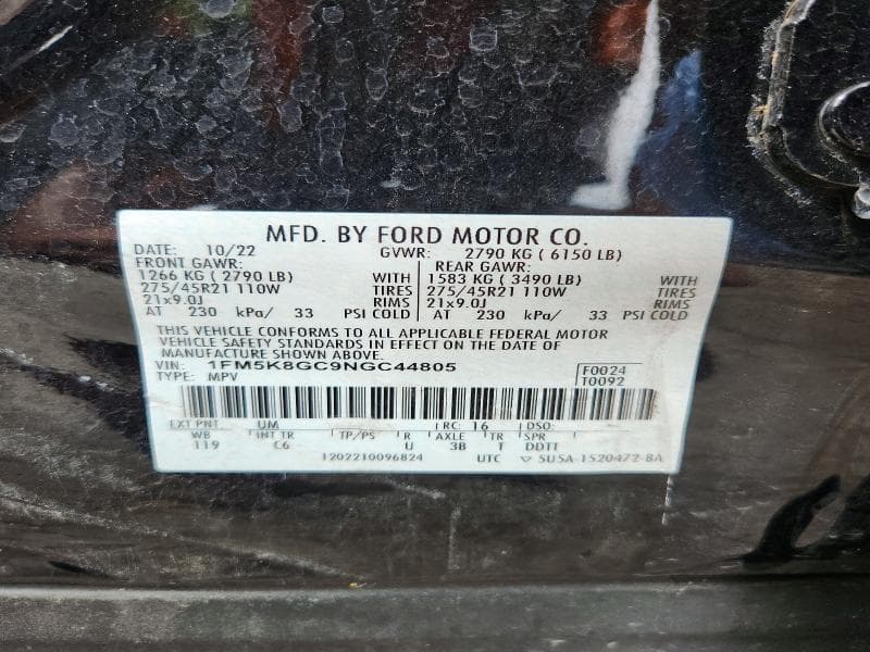 2022 FORD EXPLORER ST 13
