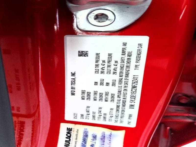 2022 TESLA MODEL 3 12