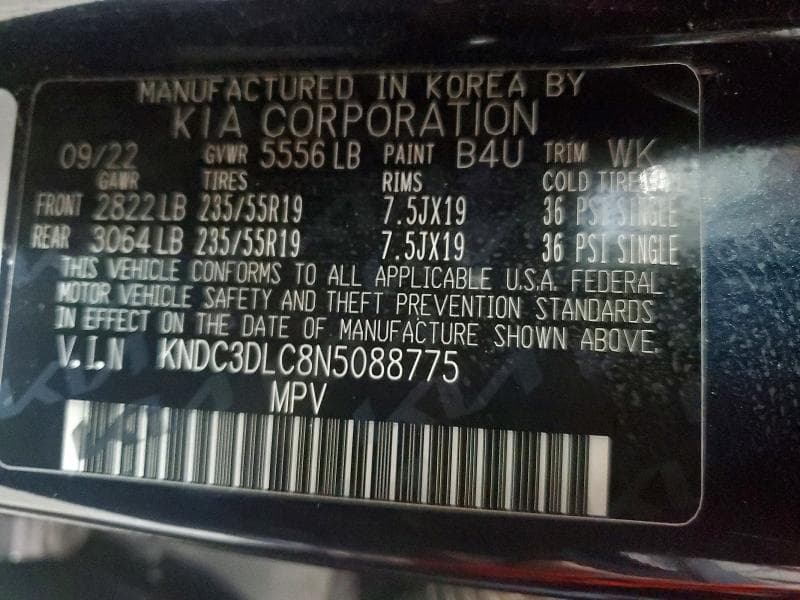 2022 KIA EV6 WIND 12