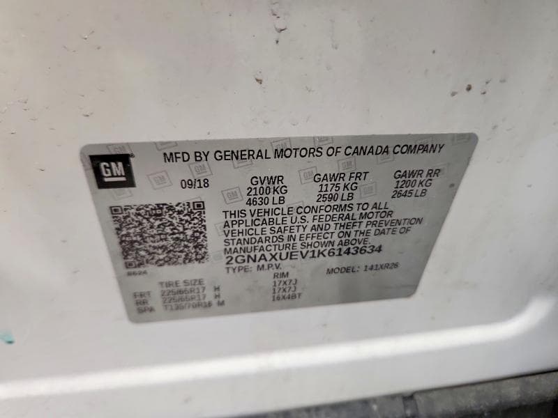 2019 CHEVROLET EQUINOX LT 13