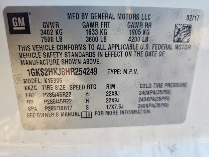2017 GMC YUKON XL DENALI 13