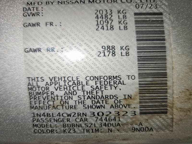 2024 NISSAN ALTIMA SR 12