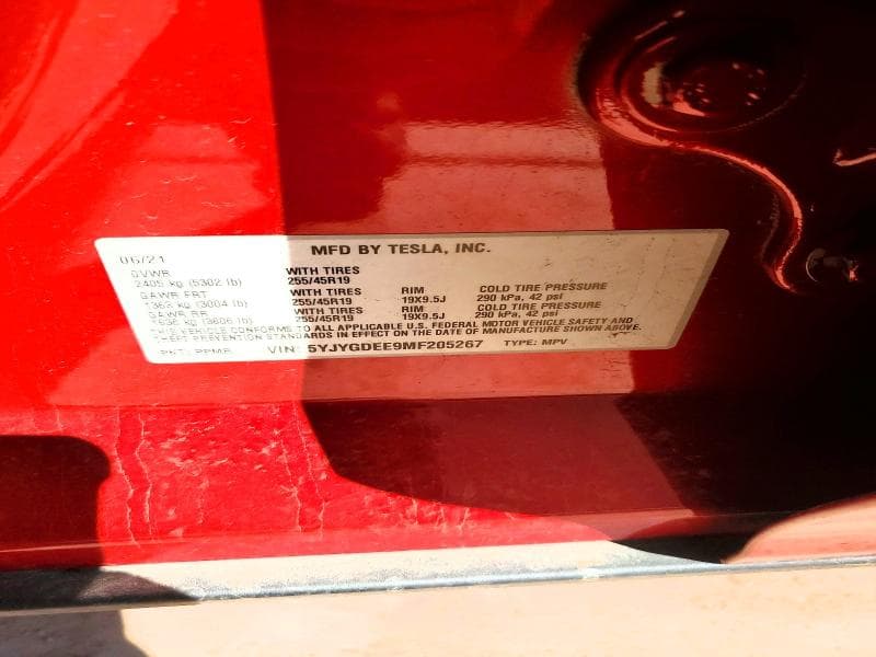 2021 TESLA MODEL Y 12
