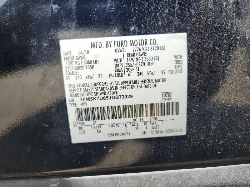 2018 FORD EXPLORER XLT 13