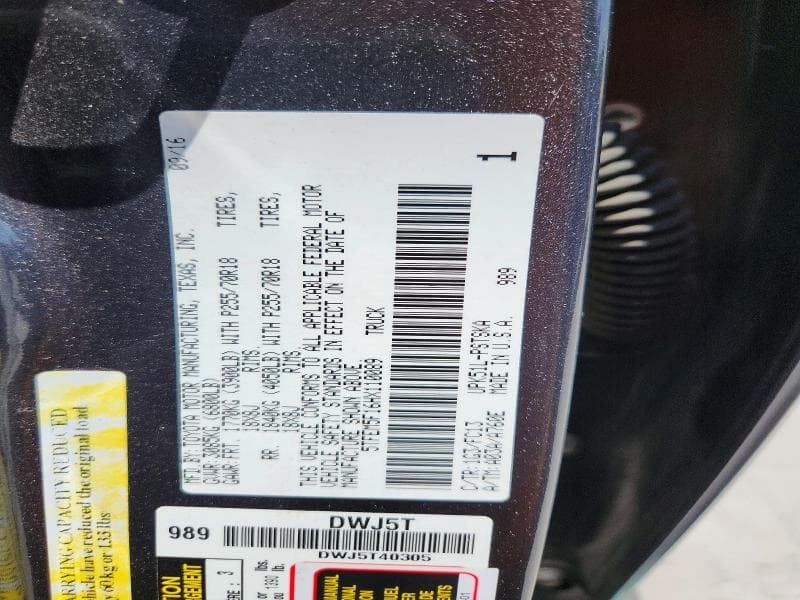 2017 TOYOTA TUNDRA CREWMAX SR5 12