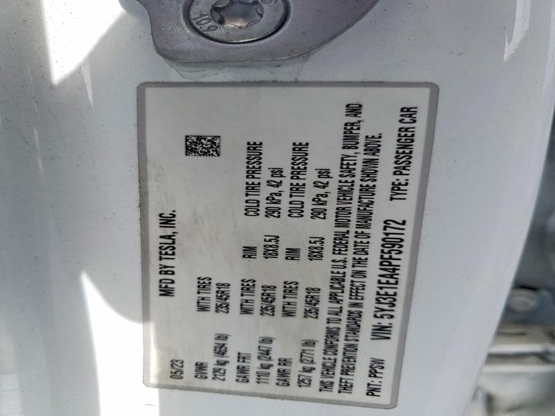 2023 TESLA MODEL 3 12