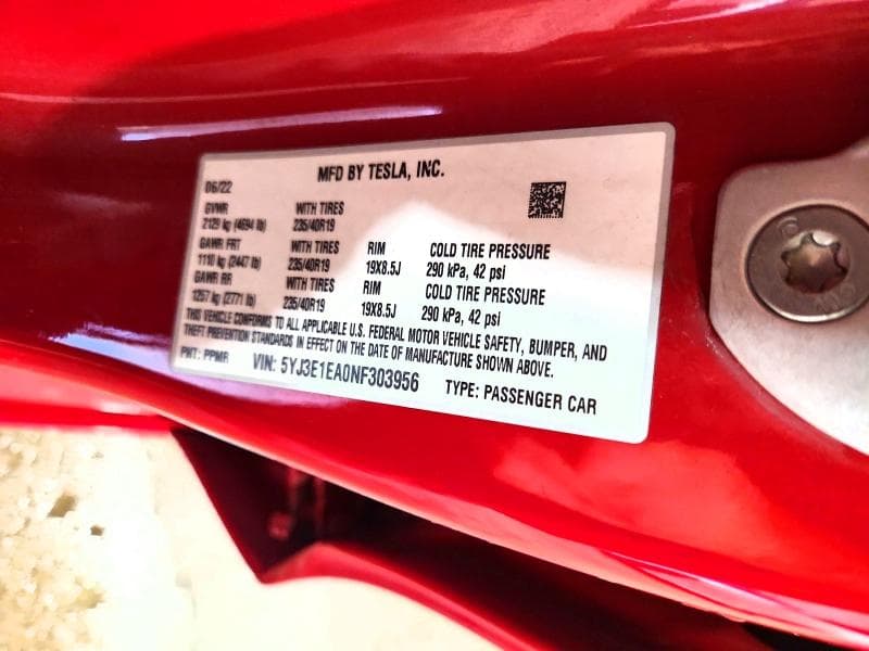 2022 TESLA MODEL 3 12