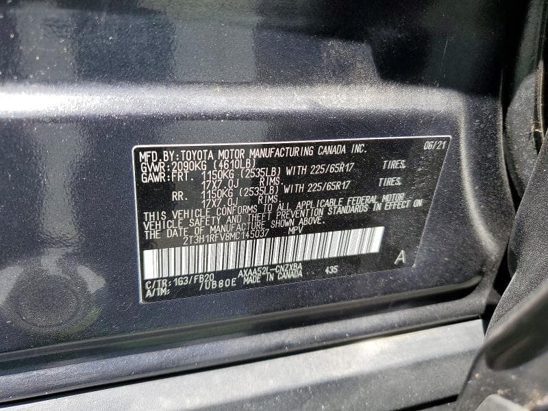2021 TOYOTA RAV4 LE 13