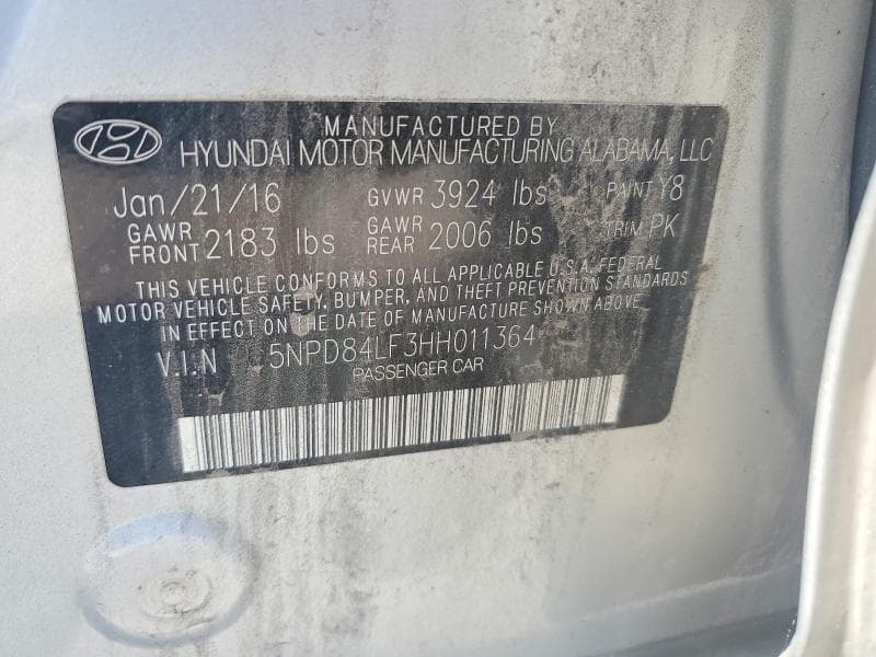 2017 HYUNDAI ELANTRA SE 12