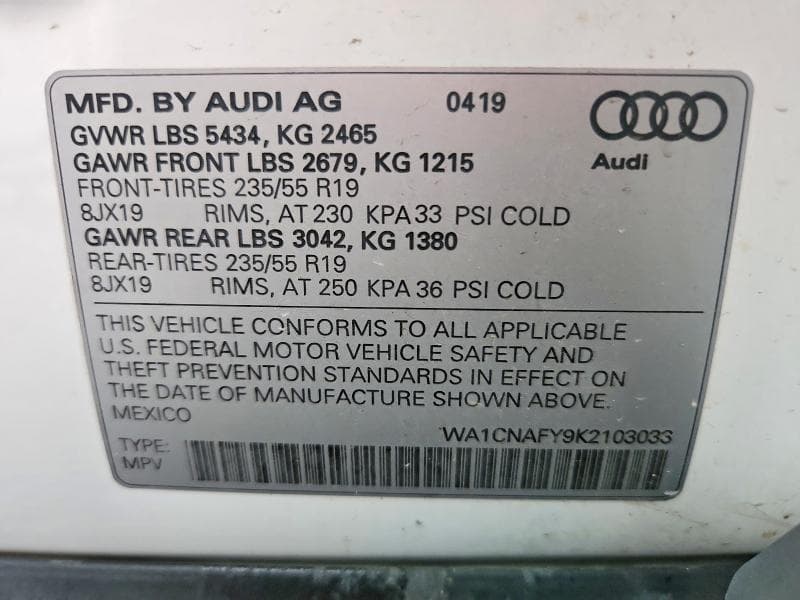 2019 AUDI Q5 PRESTIGE 13