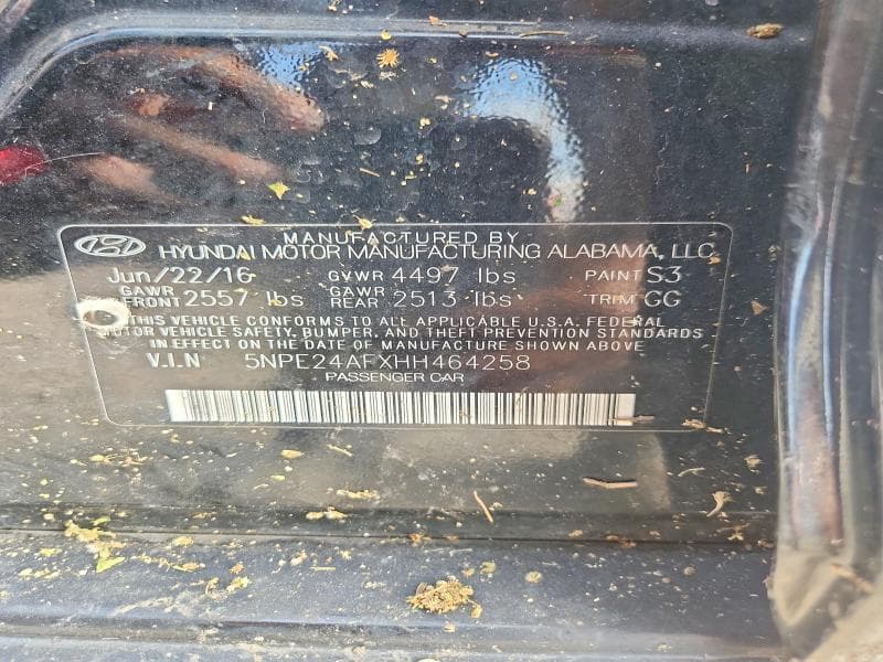 2017 HYUNDAI SONATA SE 13