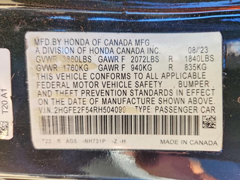 2024 HONDA CIVIC SPORT 12