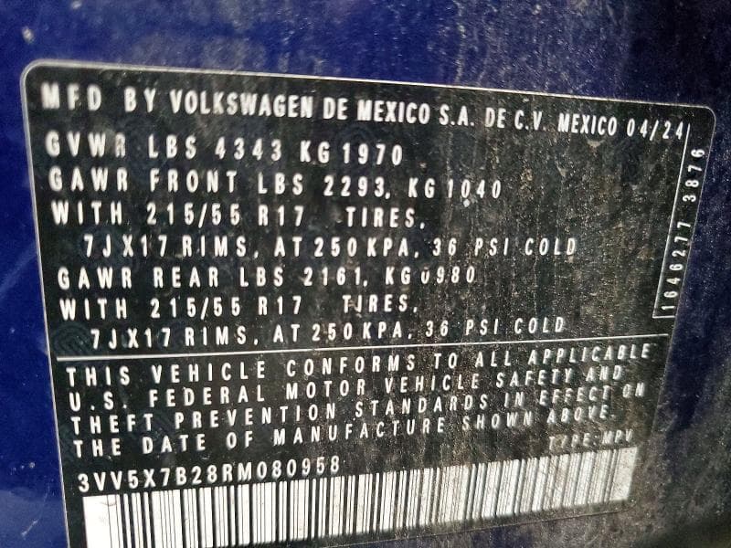 2024 VOLKSWAGEN TAOS S 13