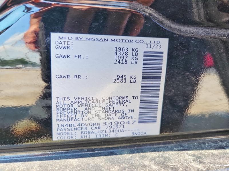 2024 NISSAN ALTIMA SV 12