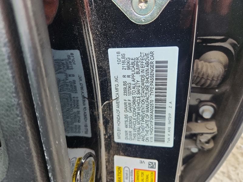 2019 HONDA ACCORD SPORT 12
