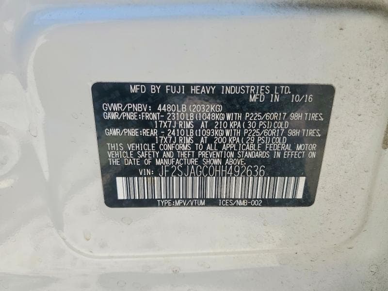 2017 SUBARU FORESTER 2.5I PREMIUM 13