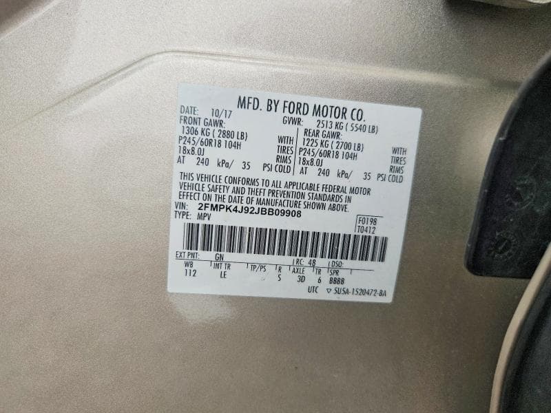 2018 FORD EDGE SEL 13