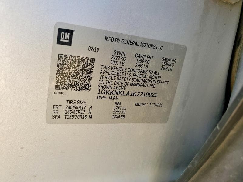 2019 GMC ACADIA SLE 13