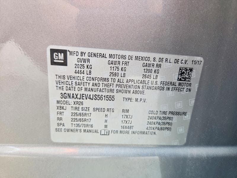 2018 CHEVROLET EQUINOX LT 14