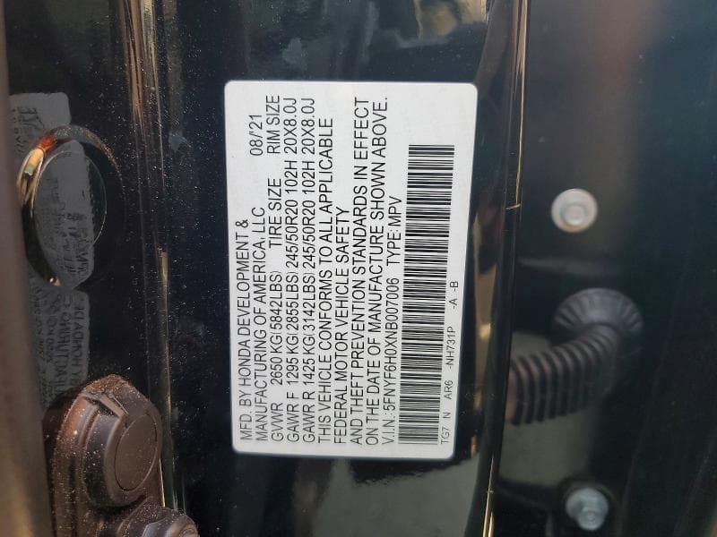 2022 HONDA PILOT ELITE 13