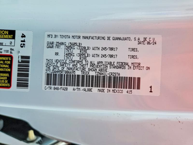 2024 TOYOTA TACOMA SR 12