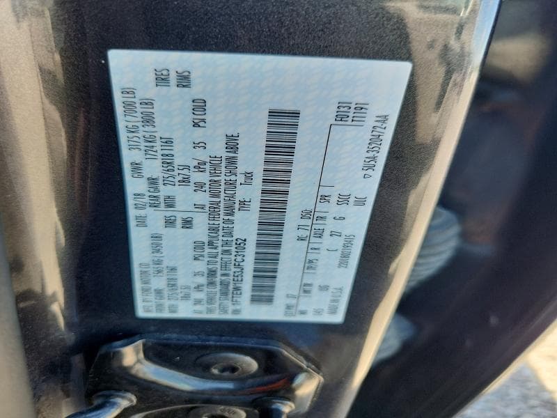 2018 FORD F150 SUPERCREW 12