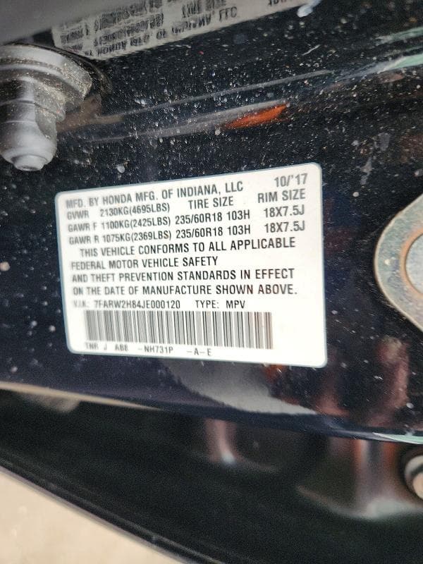2018 HONDA CR-V EXL 12