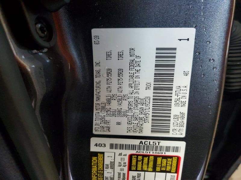 2020 TOYOTA TUNDRA CREWMAX LIMITED 12