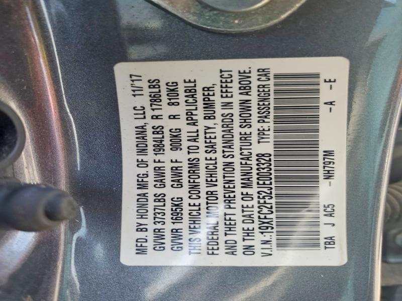 2018 HONDA CIVIC LX 12