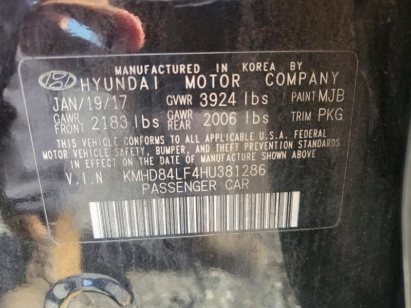 2017 HYUNDAI ELANTRA SE 12