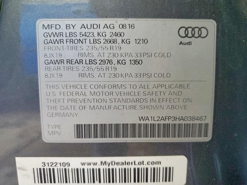 2017 AUDI Q5 PREMIUM PLUS 13