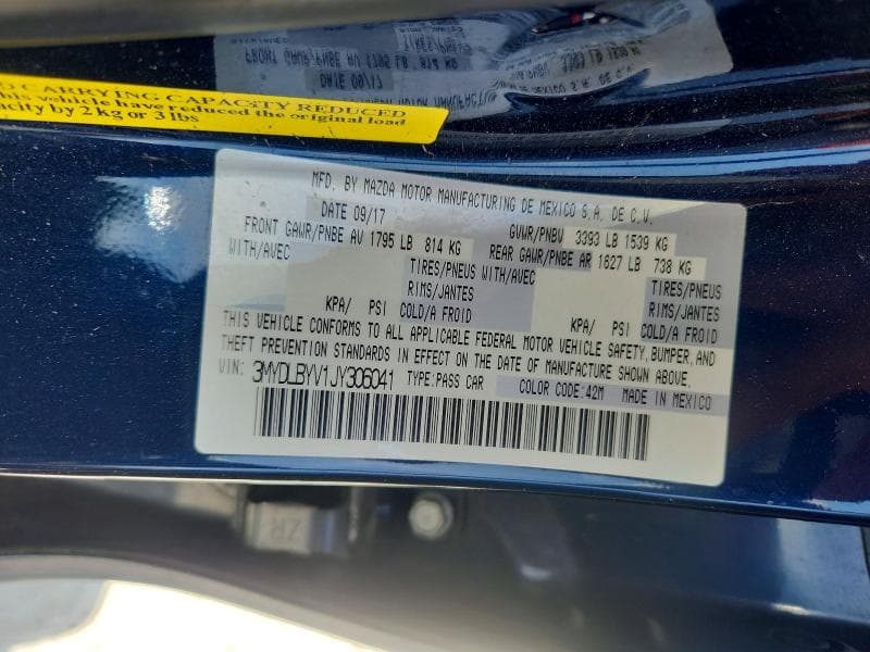 2018 TOYOTA YARIS IA BASE 12