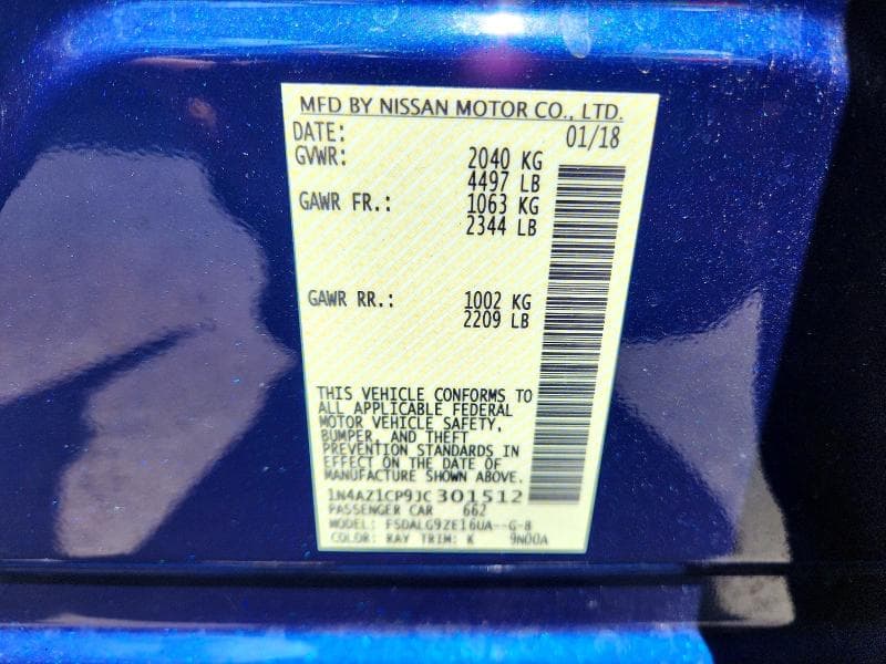 2018 NISSAN LEAF SL 12