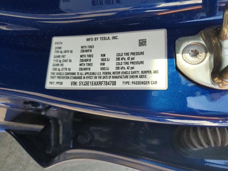 2024 TESLA MODEL 3 12