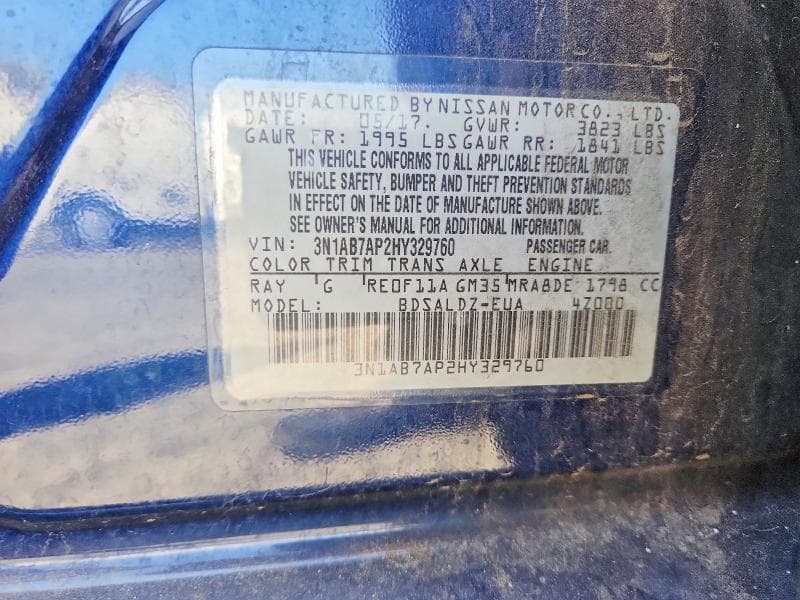 2017 NISSAN SENTRA SV 12