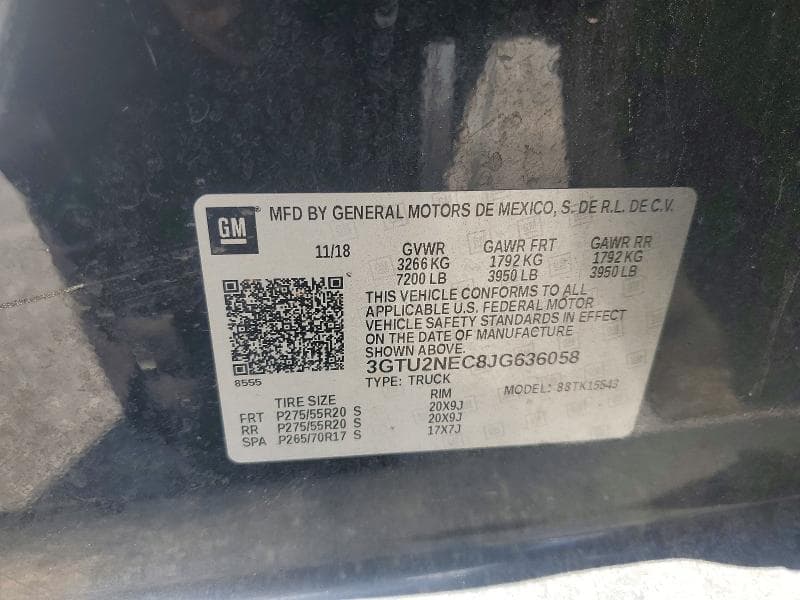 2018 GMC SIERRA K1500 SLT 12