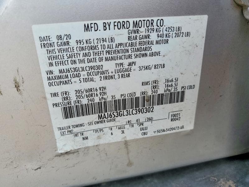 2020 FORD ECOSPORT SE 13