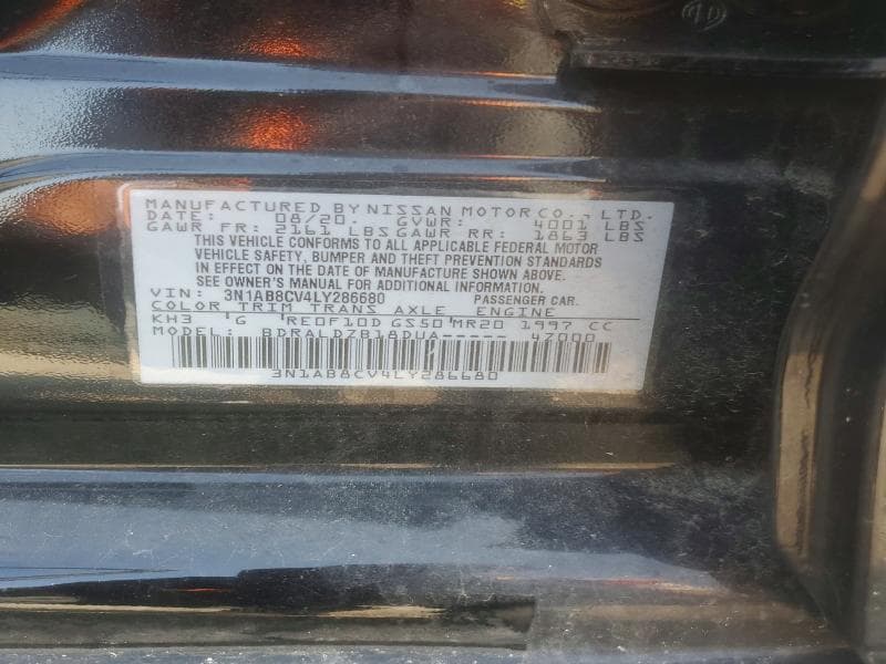 2020 NISSAN SENTRA SV 12