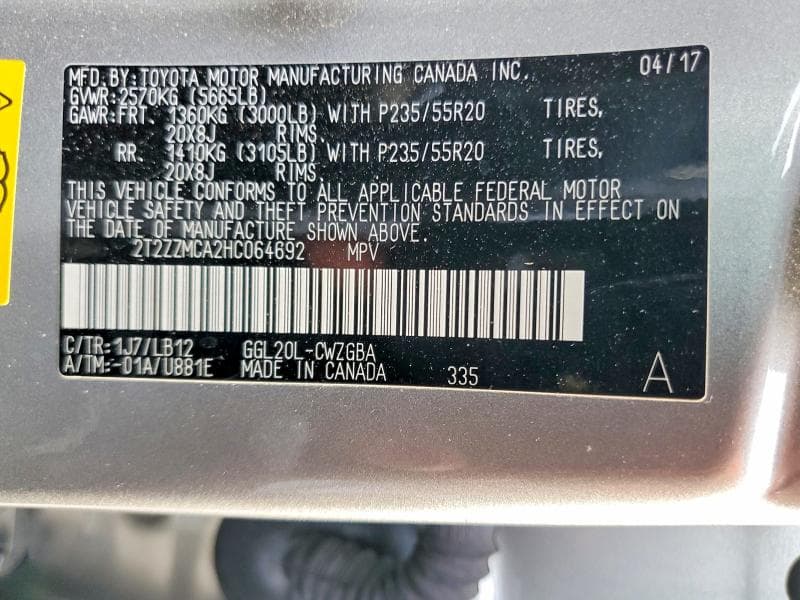 2017 LEXUS RX 350 BASE 14