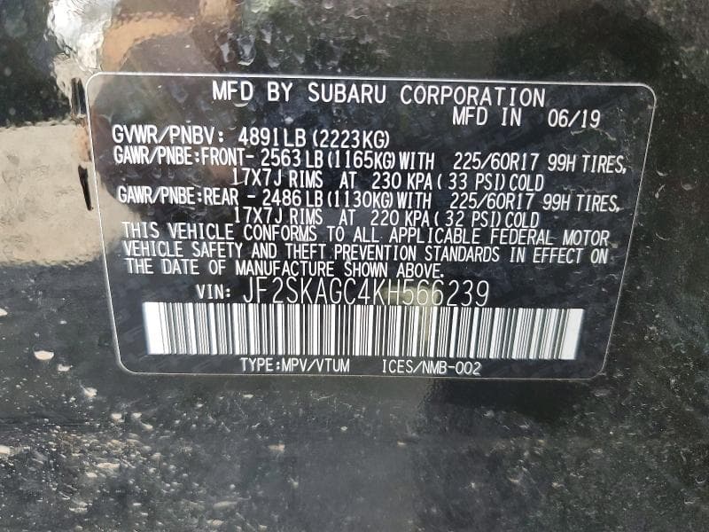 2019 SUBARU FORESTER PREMIUM 13