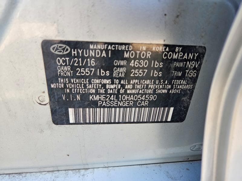2017 HYUNDAI SONATA HYBRID SE 12
