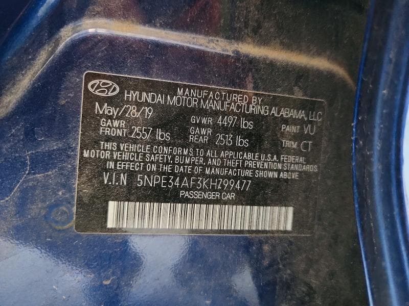2019 HYUNDAI SONATA SPORT 13