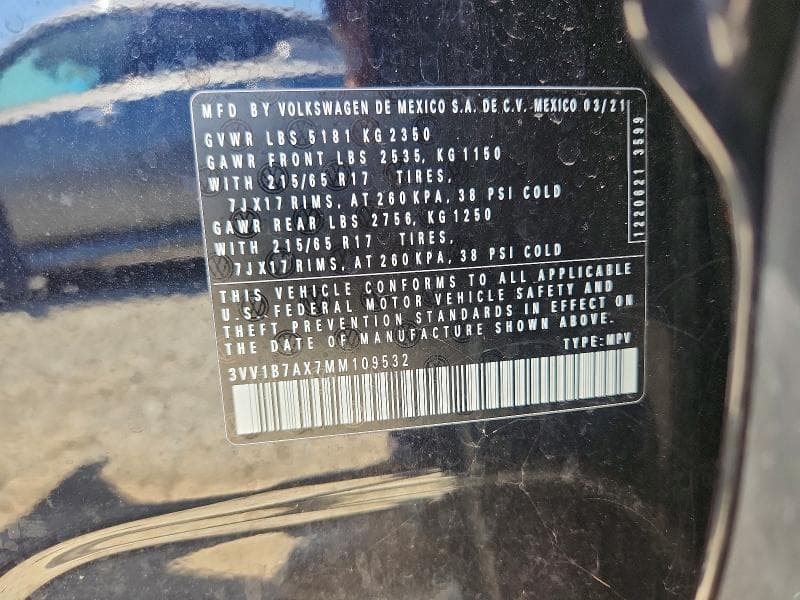 2021 VOLKSWAGEN TIGUAN S 13