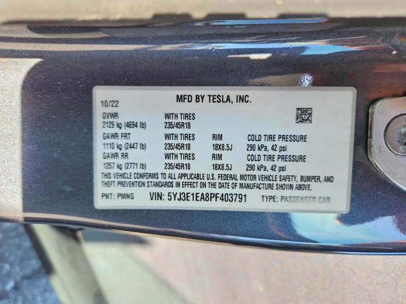 2023 TESLA MODEL 3 12