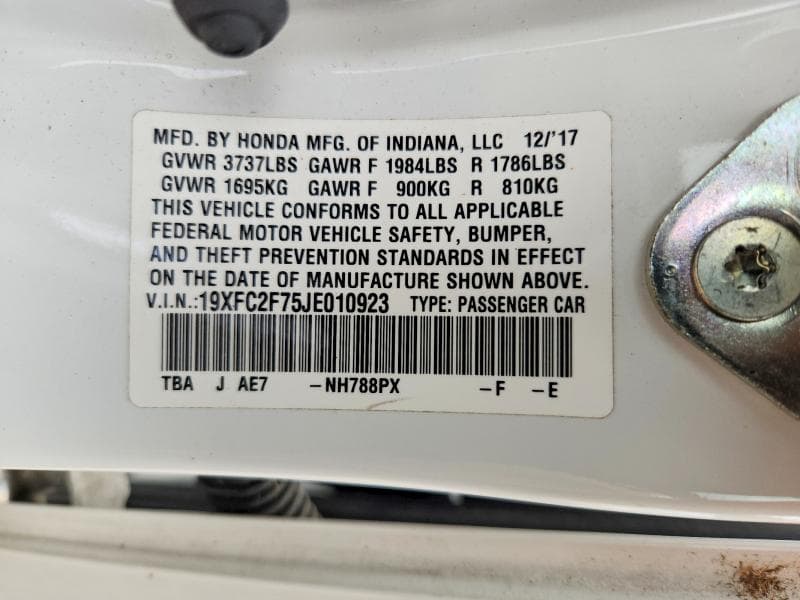 2018 HONDA CIVIC EX 12