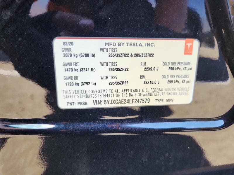 2020 TESLA MODEL X 13