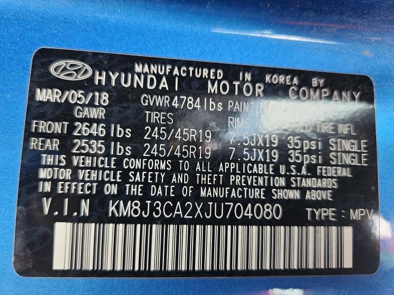 2018 HYUNDAI TUCSON LIMITED 13