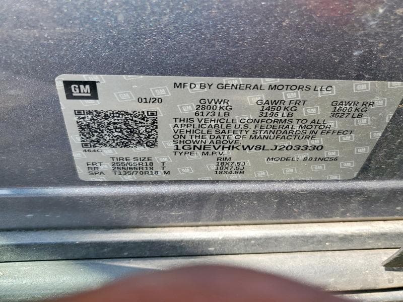 2020 CHEVROLET TRAVERSE LT 12